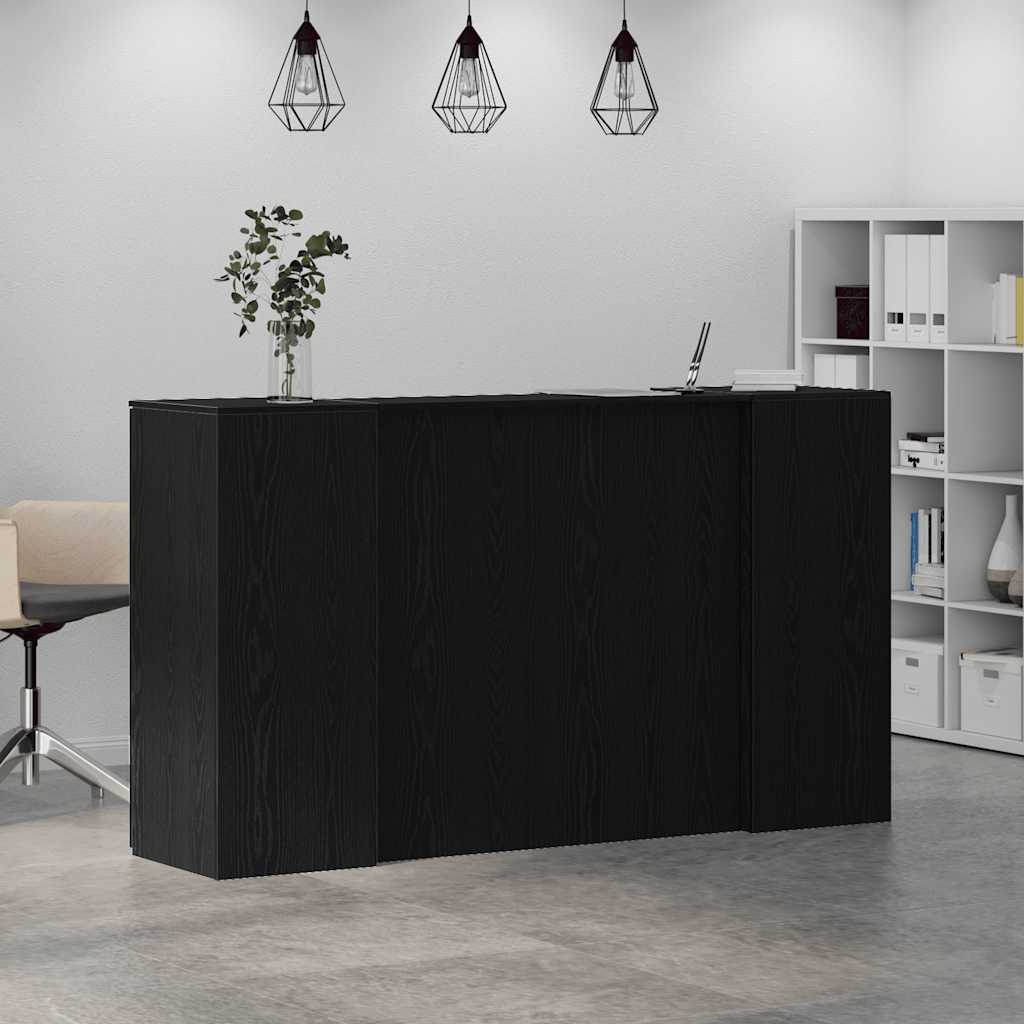 vidaXL Empfangstresen Schwarze Eiche 180 x 50 x 103,5 cm Holzwerkstoff