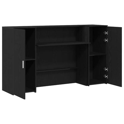 vidaXL Empfangstresen Schwarze Eiche 180 x 50 x 103,5 cm Holzwerkstoff