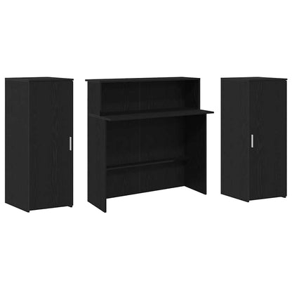 vidaXL Empfangstresen Schwarze Eiche 180 x 50 x 103,5 cm Holzwerkstoff