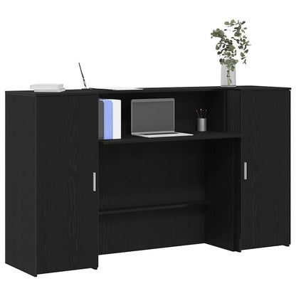 vidaXL Empfangstresen Schwarze Eiche 180 x 50 x 103,5 cm Holzwerkstoff