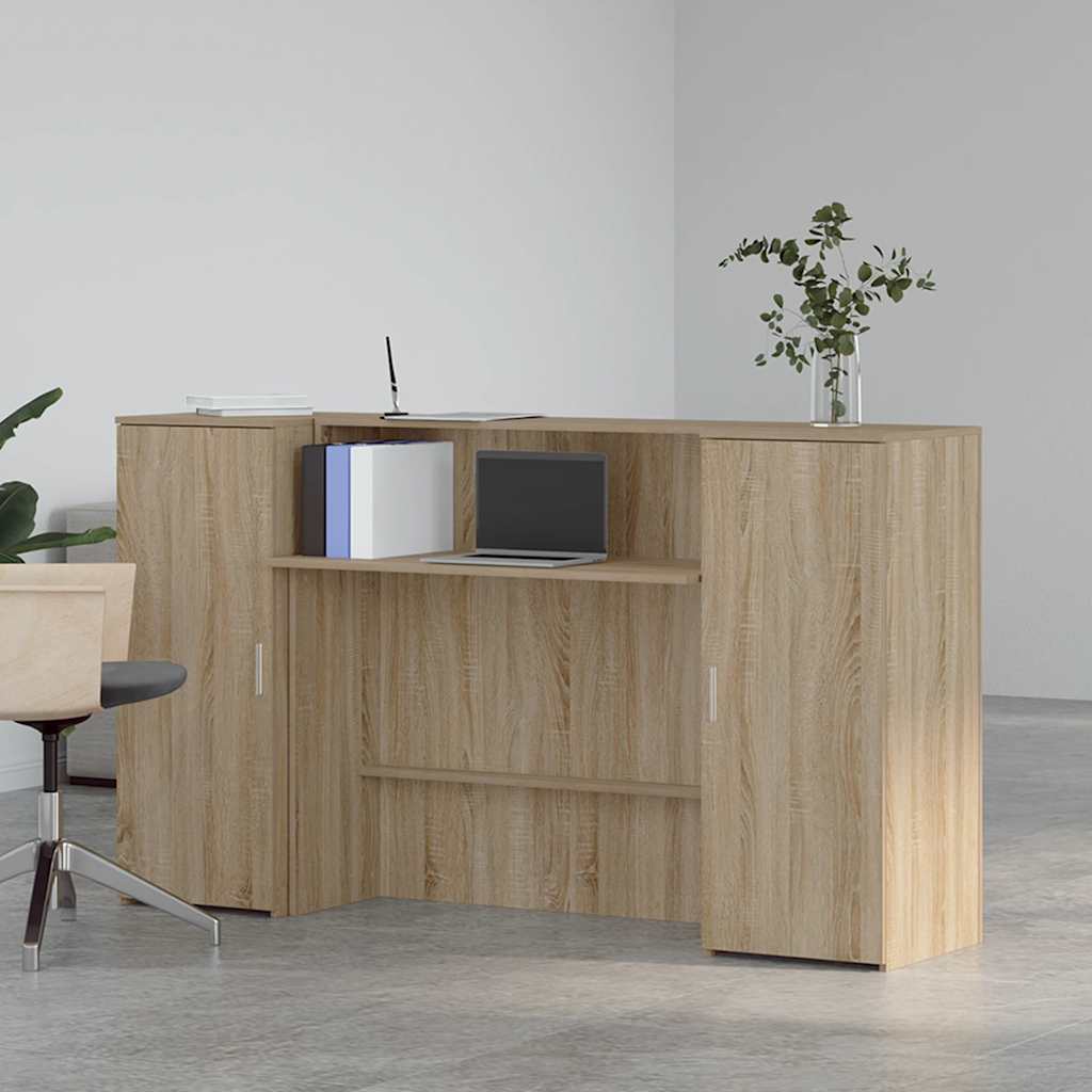 vidaXL Empfangstheke Sonoma-Eiche 180x50x103,5 cm Holzwerkstoff