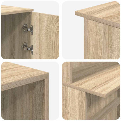 vidaXL Empfangstheke Sonoma-Eiche 180x50x103,5 cm Holzwerkstoff