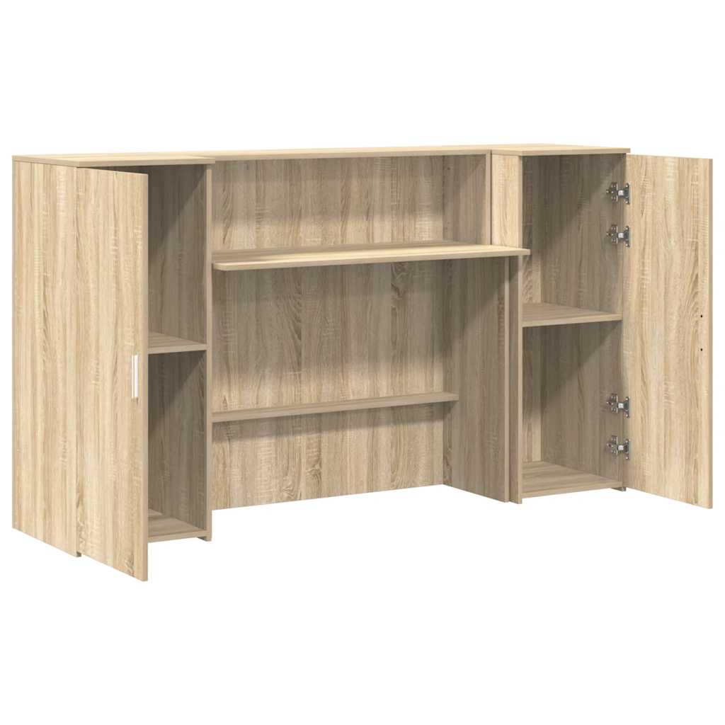 vidaXL Empfangstheke Sonoma-Eiche 180x50x103,5 cm Holzwerkstoff