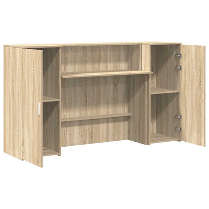 vidaXL Empfangstheke Sonoma-Eiche 180x50x103,5 cm Holzwerkstoff