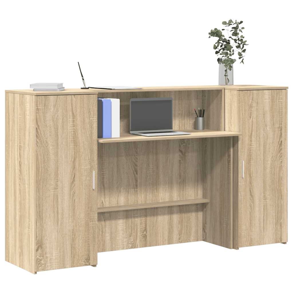 vidaXL Empfangstheke Sonoma-Eiche 180x50x103,5 cm Holzwerkstoff