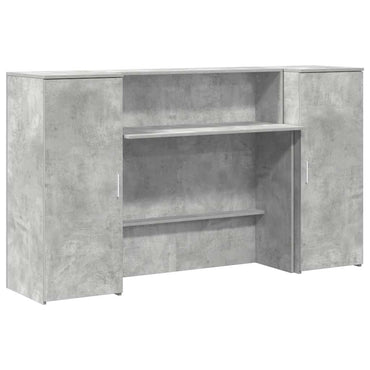 vidaXL Empfangstheke Betongrau 180x50x103,5 cm Holzwerkstoff