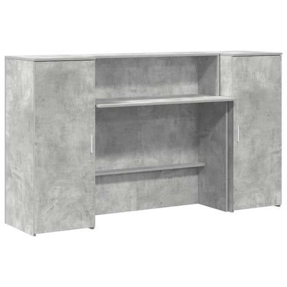 vidaXL Empfangstheke Betongrau 180x50x103,5 cm Holzwerkstoff