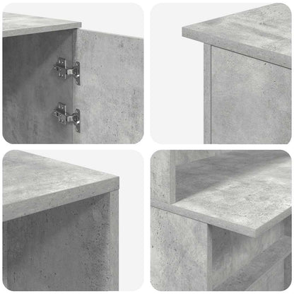 vidaXL Empfangstheke Betongrau 180x50x103,5 cm Holzwerkstoff