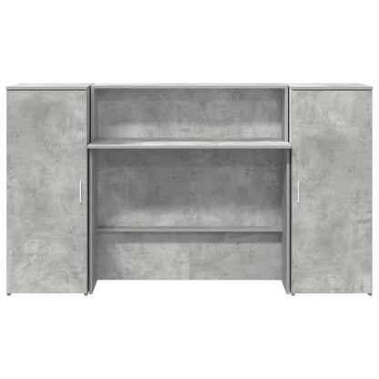 vidaXL Empfangstheke Betongrau 180x50x103,5 cm Holzwerkstoff
