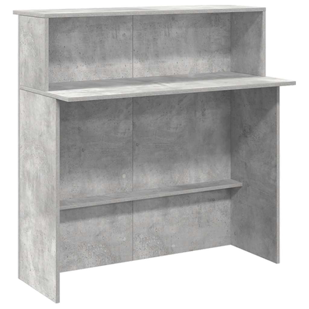 vidaXL Empfangstheke Betongrau 180x50x103,5 cm Holzwerkstoff