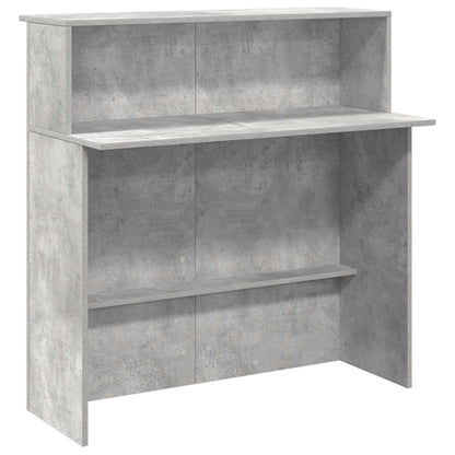 vidaXL Empfangstheke Betongrau 180x50x103,5 cm Holzwerkstoff