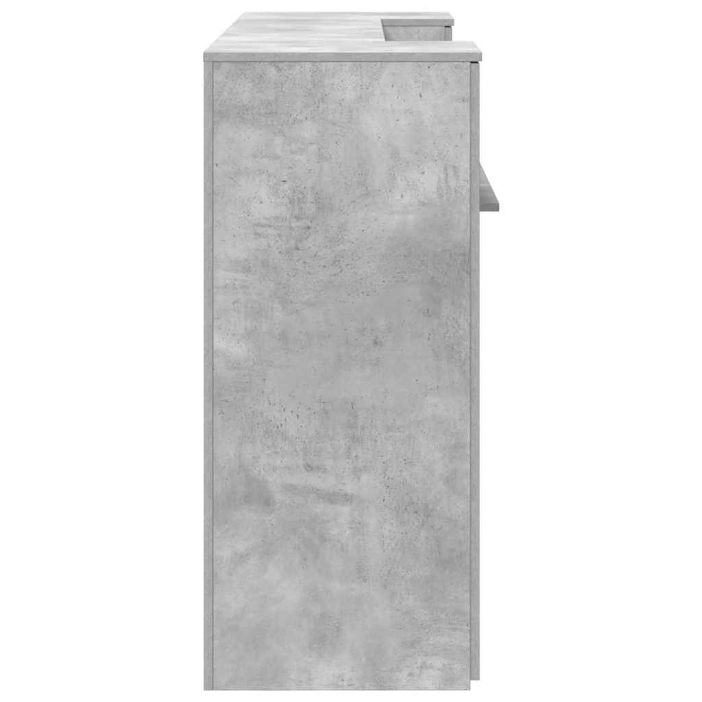 vidaXL Empfangstheke Betongrau 180x50x103,5 cm Holzwerkstoff