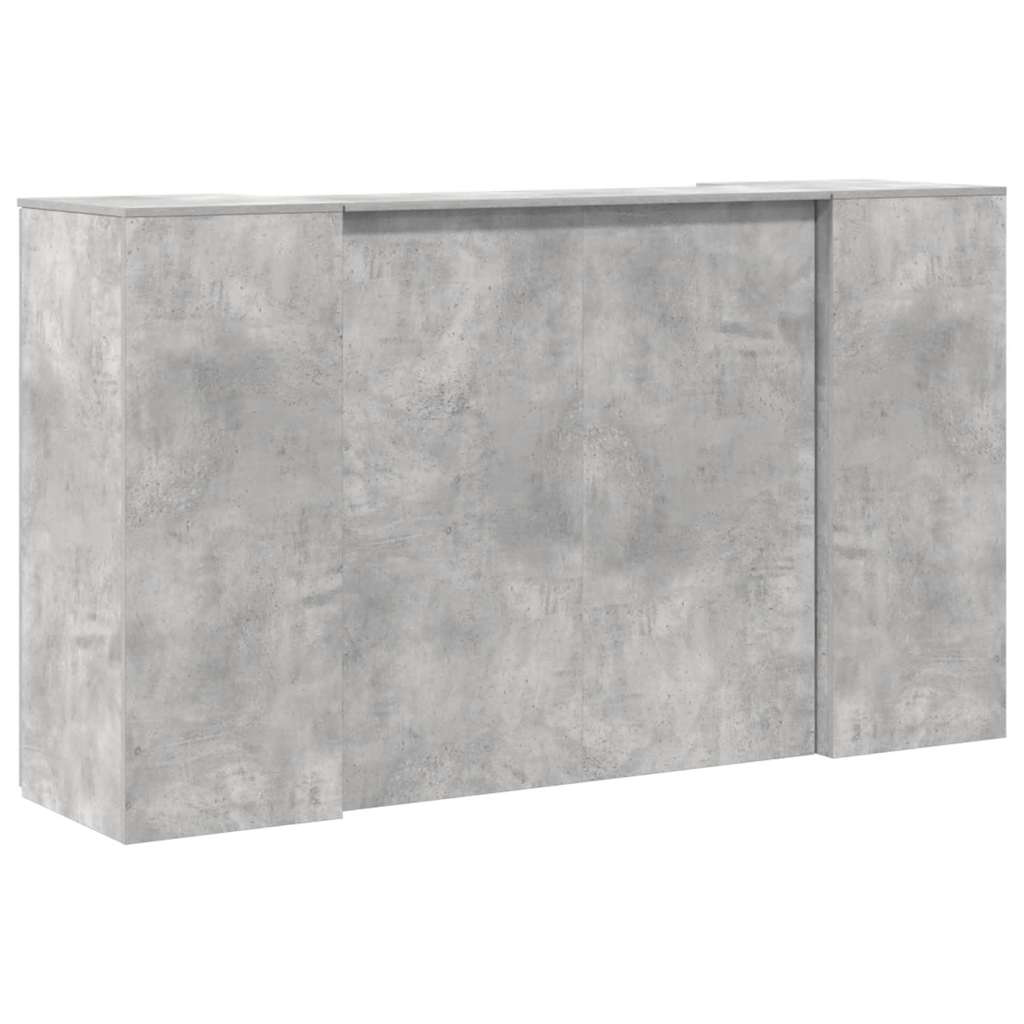 vidaXL Empfangstheke Betongrau 180x50x103,5 cm Holzwerkstoff