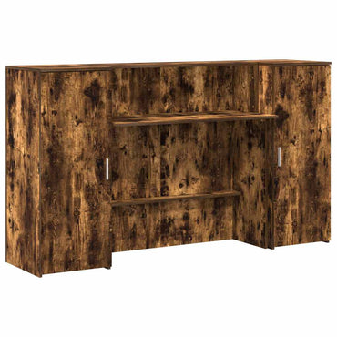 vidaXL Empfangstheke Räuchereiche 180x50x103,5 cm Holzwerkstoff