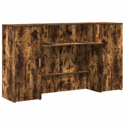 vidaXL Empfangstheke Räuchereiche 180x50x103,5 cm Holzwerkstoff