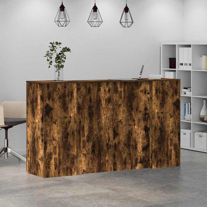 vidaXL Empfangstheke Räuchereiche 180x50x103,5 cm Holzwerkstoff