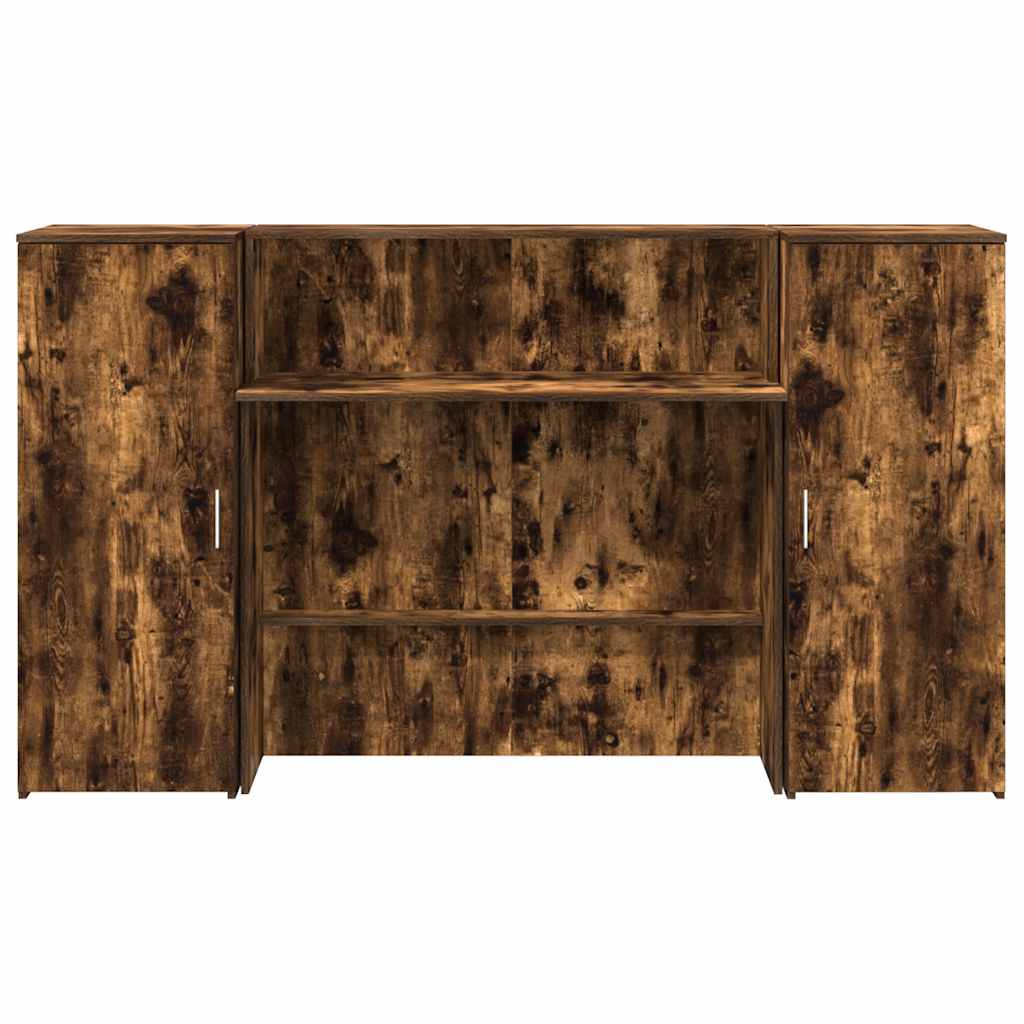 vidaXL Empfangstheke Räuchereiche 180x50x103,5 cm Holzwerkstoff