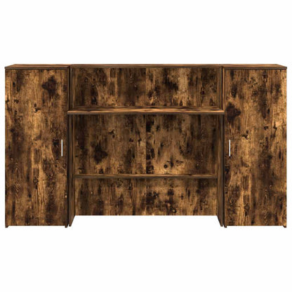 vidaXL Empfangstheke Räuchereiche 180x50x103,5 cm Holzwerkstoff
