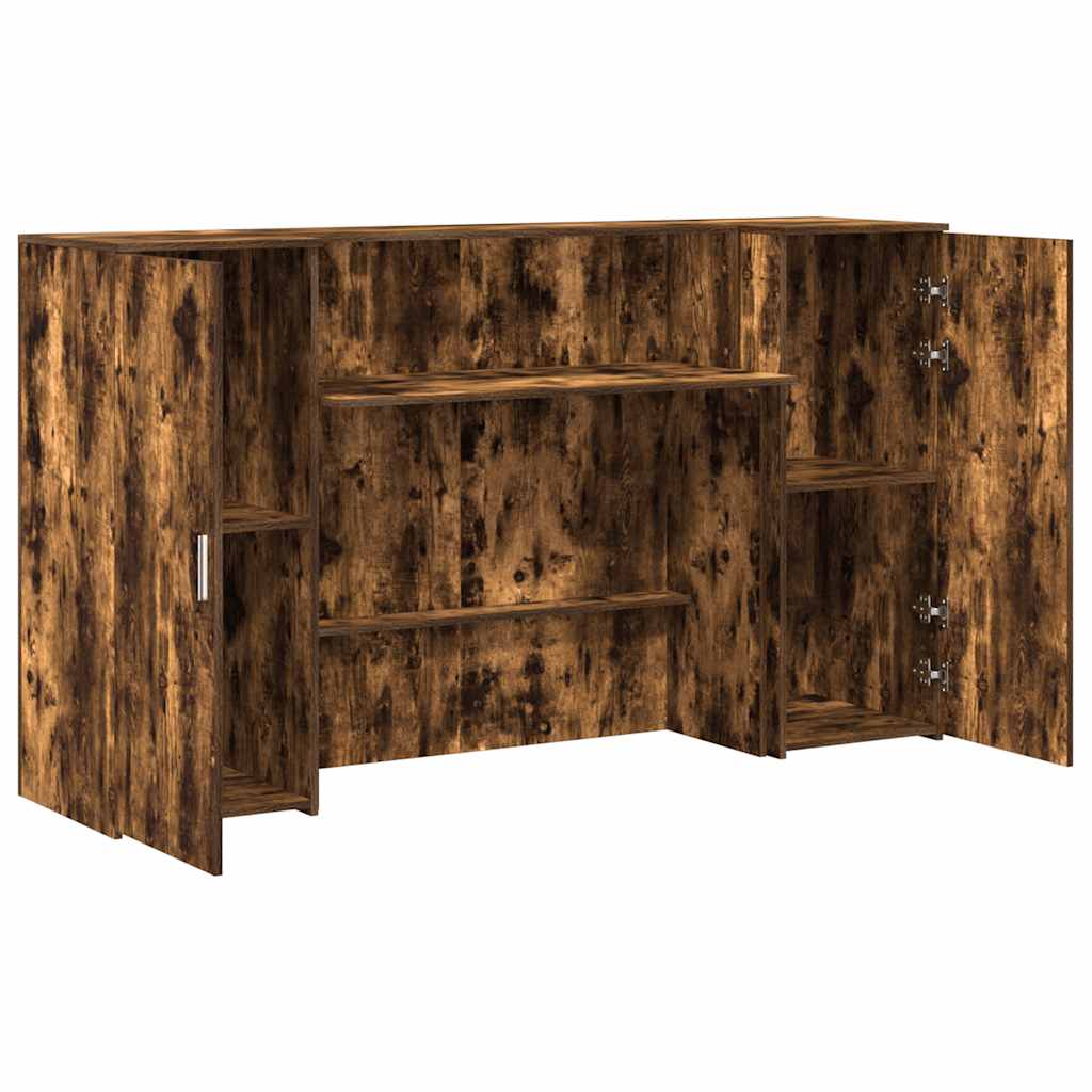 vidaXL Empfangstheke Räuchereiche 180x50x103,5 cm Holzwerkstoff