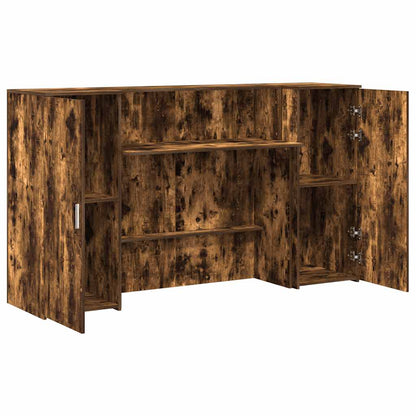 vidaXL Empfangstheke Räuchereiche 180x50x103,5 cm Holzwerkstoff