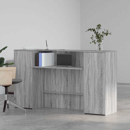 vidaXL Empfangstheke Grau Sonoma 180x50x103,5 cm Holzwerkstoff