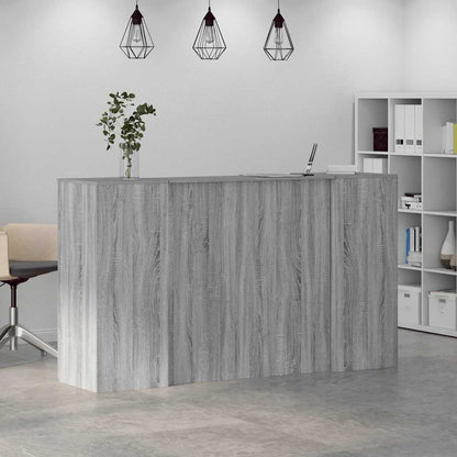 vidaXL Empfangstheke Grau Sonoma 180x50x103,5 cm Holzwerkstoff