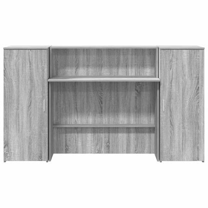 vidaXL Empfangstheke Grau Sonoma 180x50x103,5 cm Holzwerkstoff