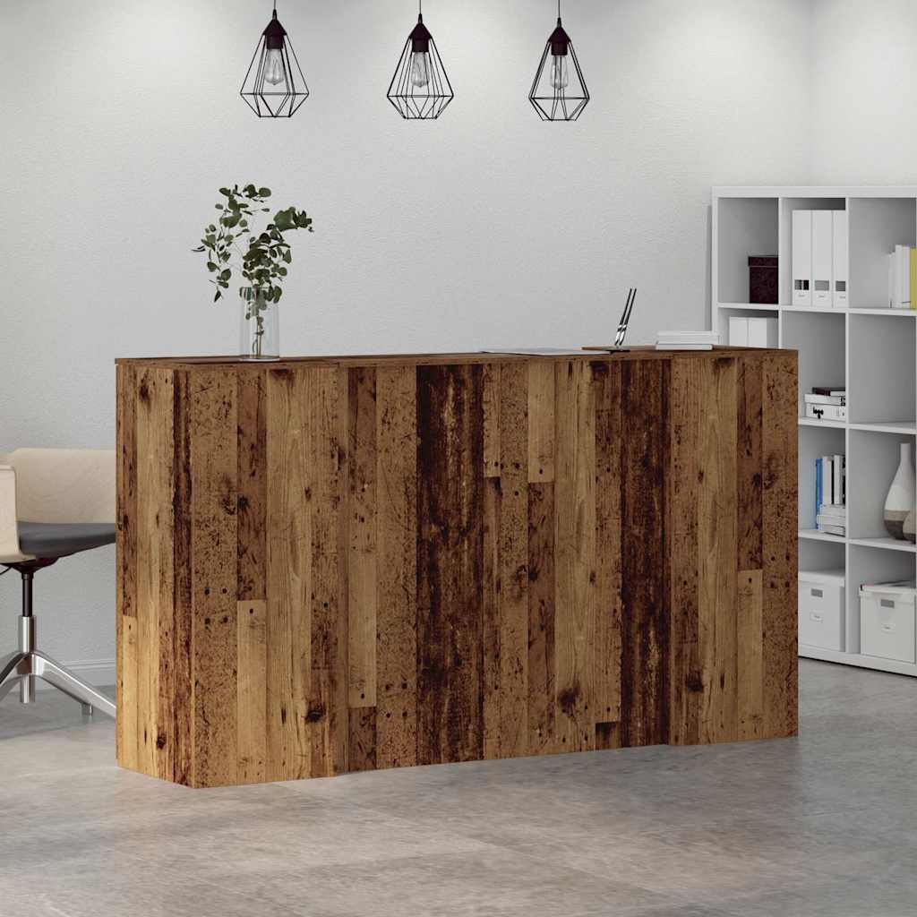 vidaXL Empfangstheke Altholz-Optik 180x50x103,5 cm Holzwerkstoff