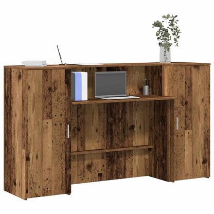 vidaXL Empfangstheke Altholz-Optik 180x50x103,5 cm Holzwerkstoff