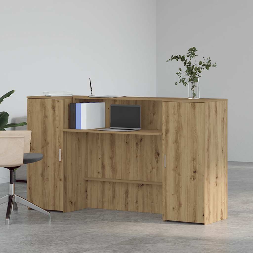 vidaXL Empfangstheke Artisan-Eiche 180x50x103,5 cm Holzwerkstoff