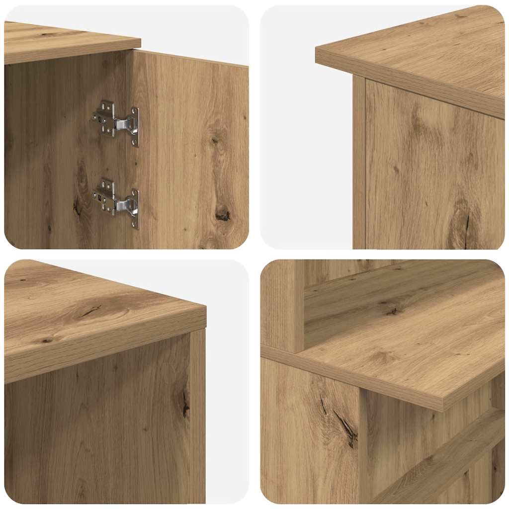 vidaXL Empfangstheke Artisan-Eiche 180x50x103,5 cm Holzwerkstoff