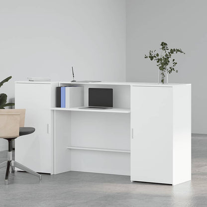 vidaXL Empfangstheke Weiß 200x50x103,5 cm Holzwerkstoff