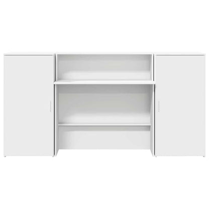 vidaXL Empfangstheke Weiß 200x50x103,5 cm Holzwerkstoff