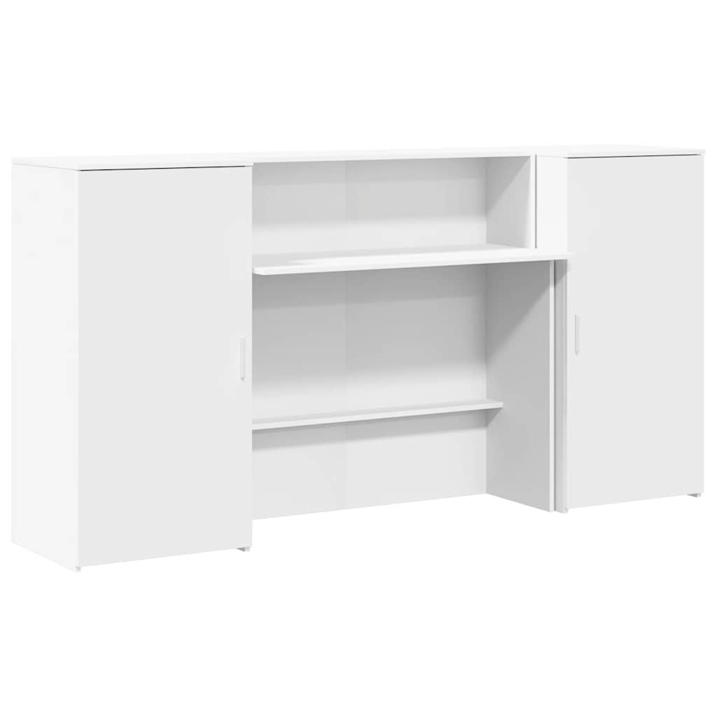 vidaXL Empfangstheke Weiß 200x50x103,5 cm Holzwerkstoff