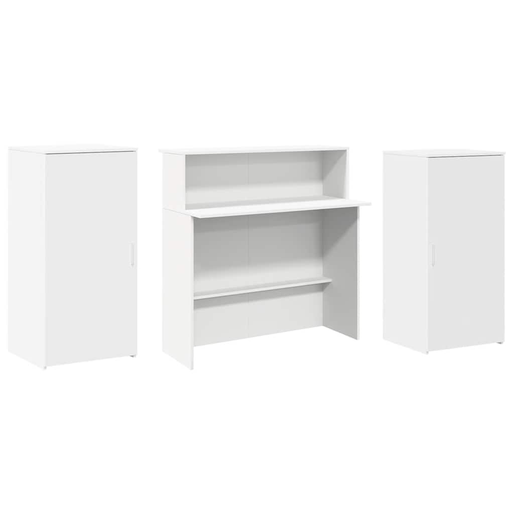 vidaXL Empfangstheke Weiß 200x50x103,5 cm Holzwerkstoff
