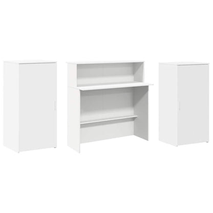 vidaXL Empfangstheke Weiß 200x50x103,5 cm Holzwerkstoff