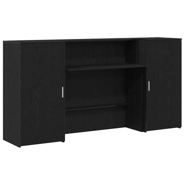 vidaXL Empfangstheke Schwarz Eichen-Optik 200x50x103,5cm Holzwerkstoff