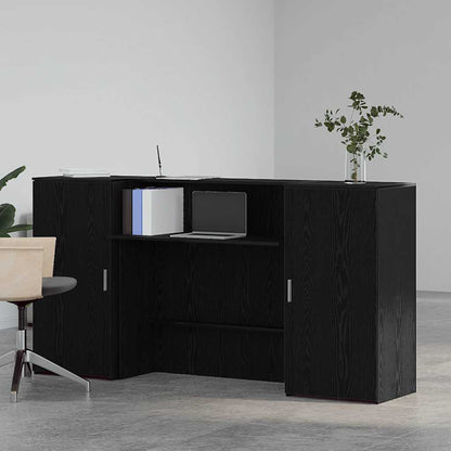 vidaXL Empfangstheke Schwarz Eichen-Optik 200x50x103,5cm Holzwerkstoff