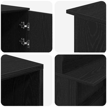 vidaXL Empfangstheke Schwarz Eichen-Optik 200x50x103,5cm Holzwerkstoff