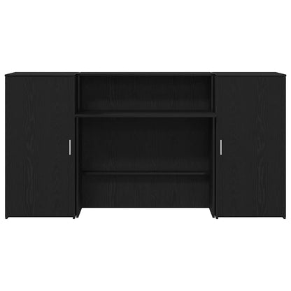 vidaXL Empfangstheke Schwarz Eichen-Optik 200x50x103,5cm Holzwerkstoff