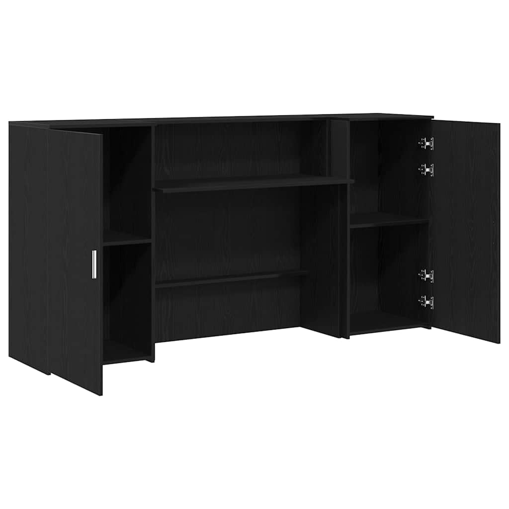 vidaXL Empfangstheke Schwarz Eichen-Optik 200x50x103,5cm Holzwerkstoff
