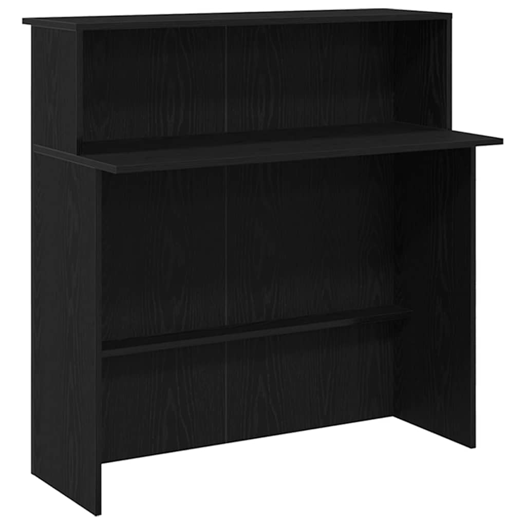 vidaXL Empfangstheke Schwarz Eichen-Optik 200x50x103,5cm Holzwerkstoff