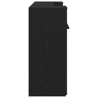 vidaXL Empfangstheke Schwarz Eichen-Optik 200x50x103,5cm Holzwerkstoff