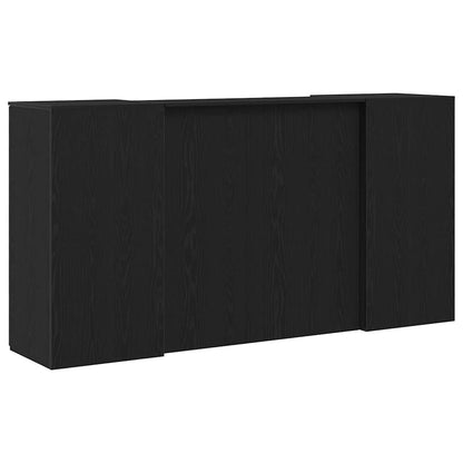 vidaXL Empfangstheke Schwarz Eichen-Optik 200x50x103,5cm Holzwerkstoff