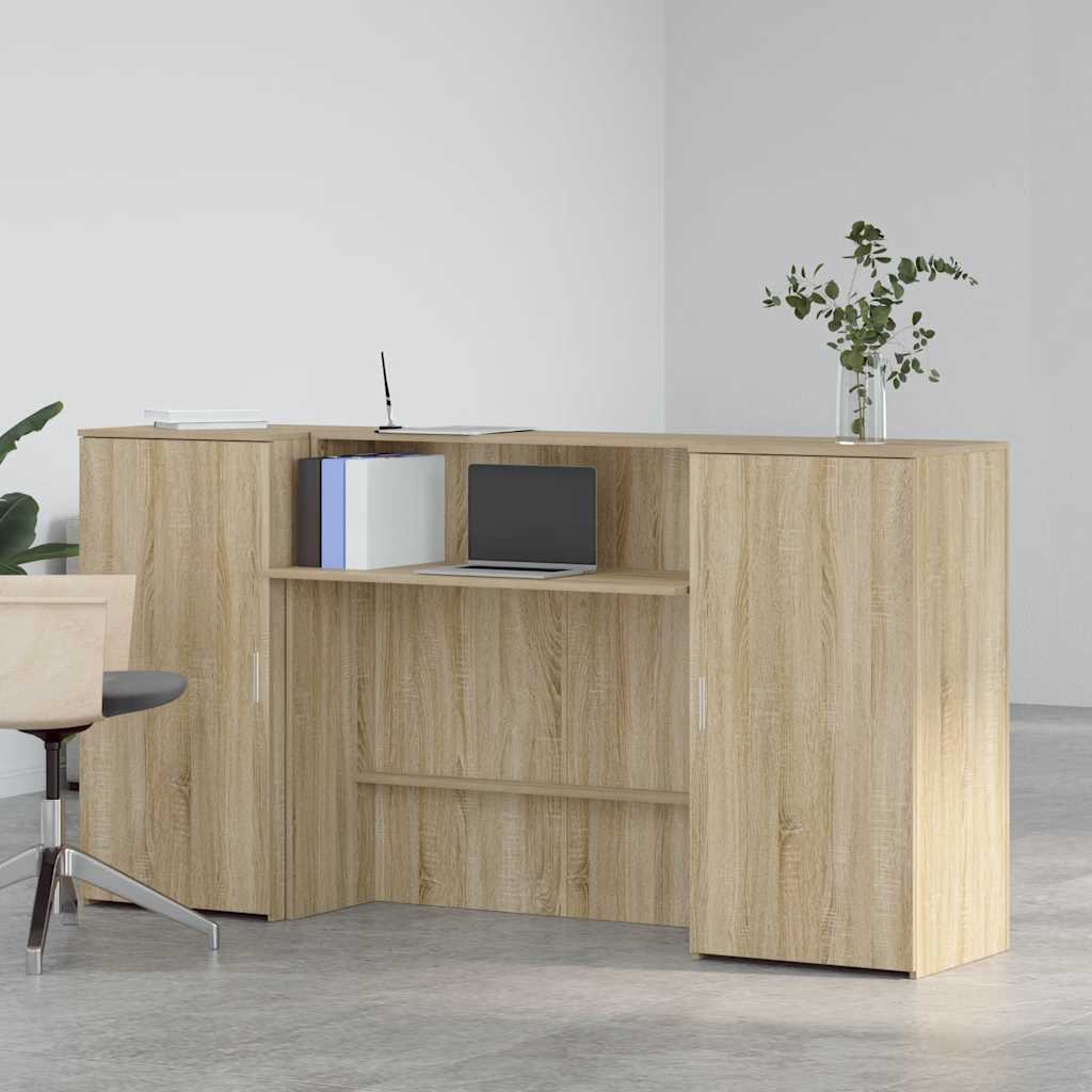 vidaXL Empfangstheke Sonoma-Eiche 200x50x103,5 cm Holzwerkstoff