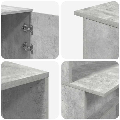 vidaXL Empfangstheke Betongrau 200x50x103,5 cm Holzwerkstoff