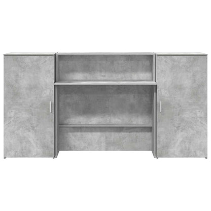 vidaXL Empfangstheke Betongrau 200x50x103,5 cm Holzwerkstoff