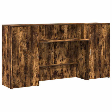 vidaXL Empfangstheke Räuchereiche 200x50x103,5 cm Holzwerkstoff