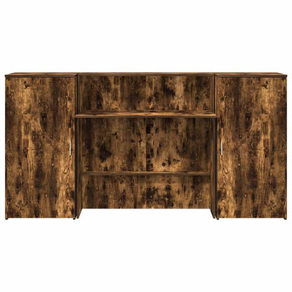 vidaXL Empfangstheke Räuchereiche 200x50x103,5 cm Holzwerkstoff