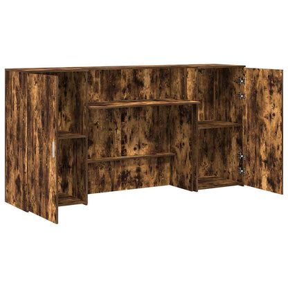 vidaXL Empfangstheke Räuchereiche 200x50x103,5 cm Holzwerkstoff